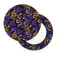 thumbnail image 7 of Uemuo Golden Snake And Purple Rose Pattern Round Bar Stool Seat Covers Washable Stool Cushion Slipcover Elastic Bar Chair Covers-14 inch, 7 of 7
