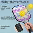 thumbnail image 4 of Pickleball Paddles Set Of 1, Fiberglass Surface, Boho Butterfly Decor, 1 Paddle, 2 Balls & Bag, 4 of 5