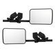 thumbnail image 1 of Reemplazo de espejo de puerta de 1 par de Unique Bargains, ensamblaje de espejo lateral manual negro con brazos largos, 1 of 6