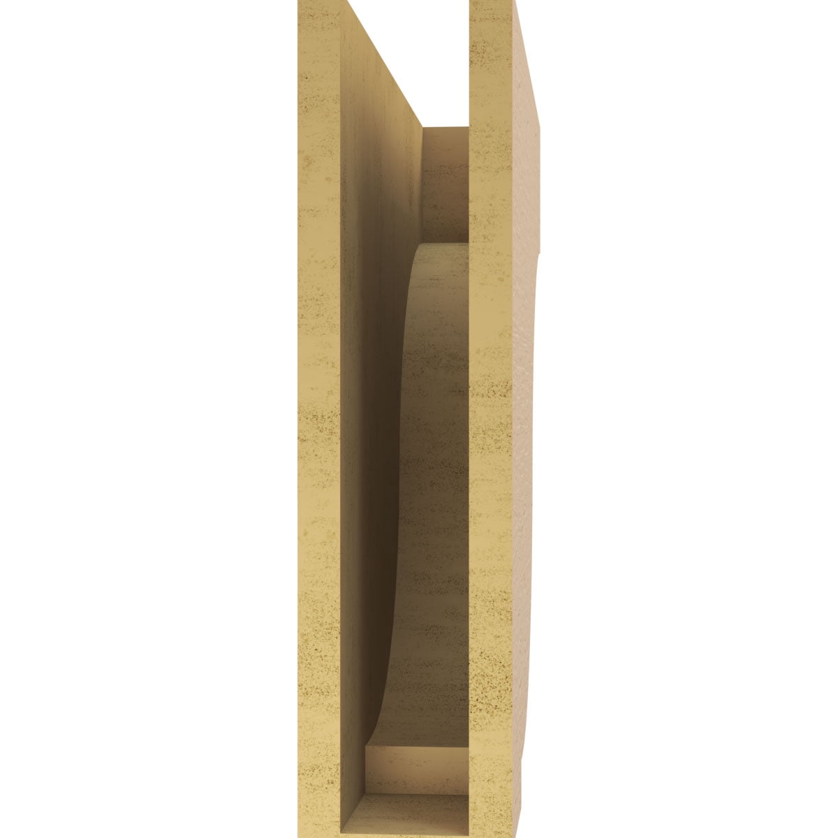 5"W x 20"D x 20"H Thin Van Buren Rough Cedar Woodgrain TimberThane Corbel, Primed Tan