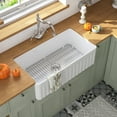 thumbnail image 4 of DeerValley DV-1K502 Fireclay Farmhouse Kitchen Sinks 33 Inch Single Bowl with Grid and Strainer ( 33"L x 18"W x 10"H ), 4 of 16