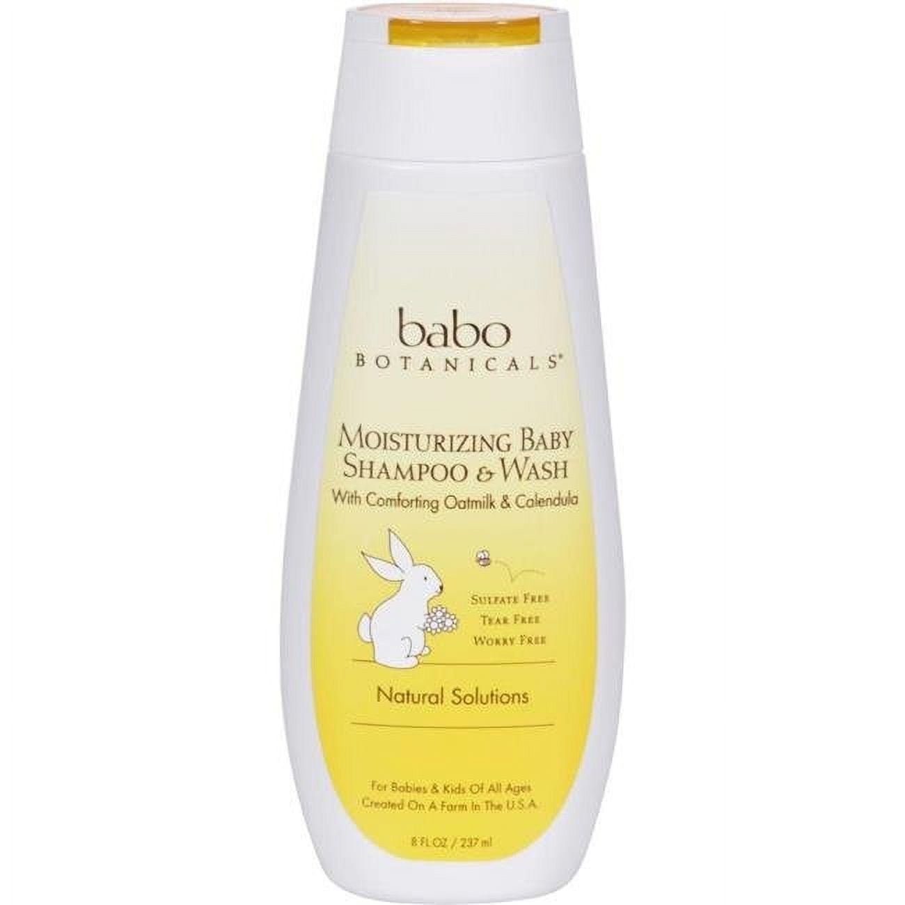 Babo Botanicals HG1092022 8 fl oz Moisturizing Baby Shampoo & Wash, Oatmilk Calendula
