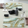 thumbnail image 6 of Cala Home "Teal Agate" Premium Decorative Hardboard Cork Back Tabletop Placemats 4 Pack, 6 of 7
