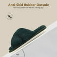 thumbnail image 3 of Womens Fuzzy Memory Foam Slippers Cross Band Cozy Plush Home Slippers Fluffy Furry Open Toe House Shoes Indoor Outdoor Slide Slipper, 3 of 6