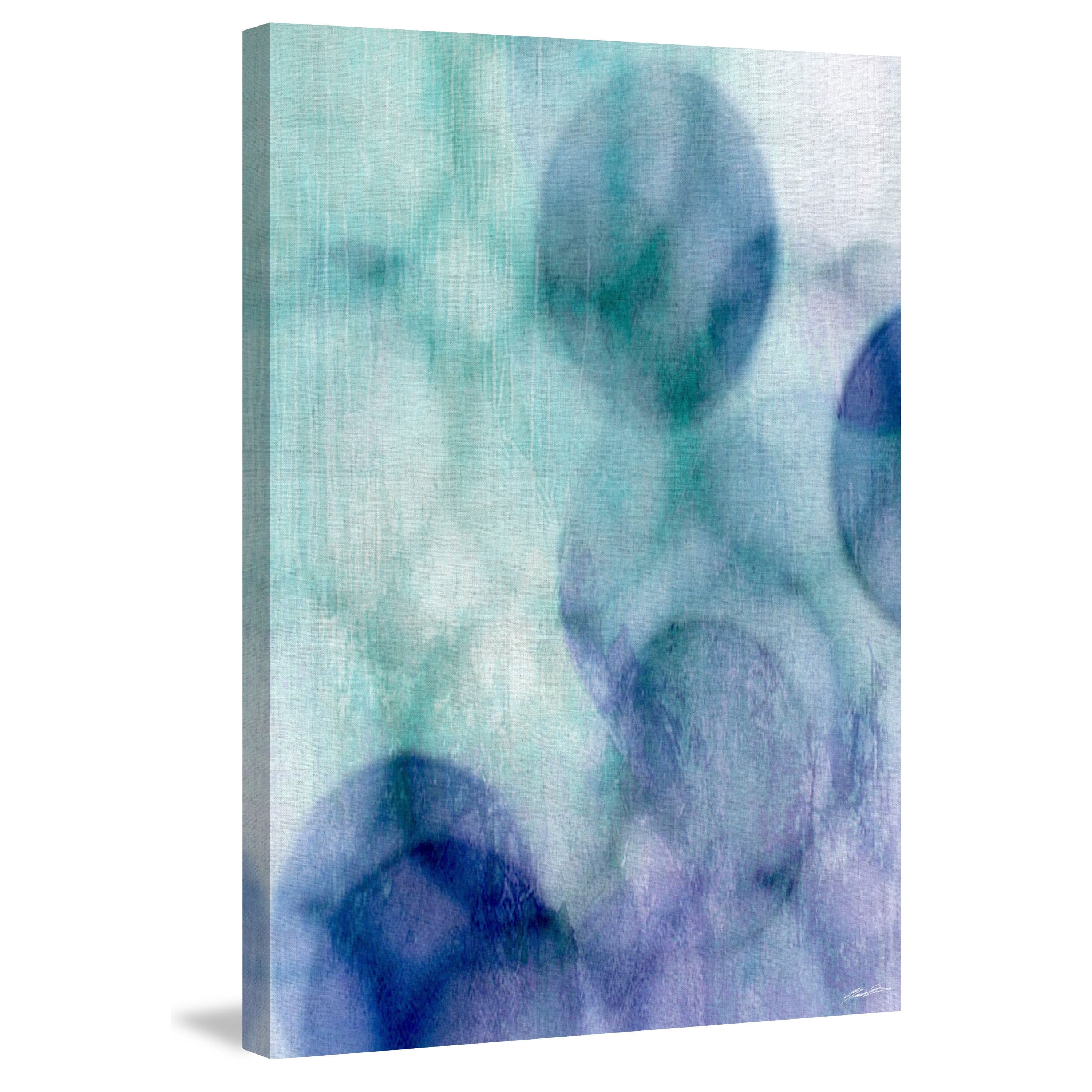 Marmont Hill "Moody Blue II" Painting Print on Wrapped Canvas