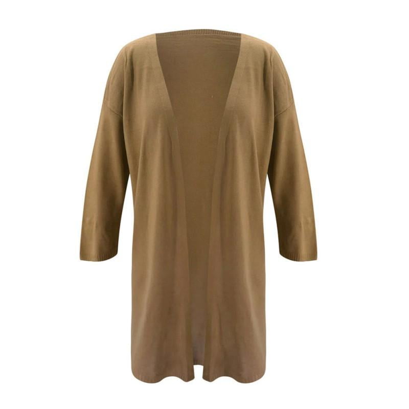 tellen uitzondering Samengesteld Maynos Women's Coats Solid Color Mid-length Lazy Cardigan Coat Women Long  Sweater, S-XL Camel Color - Walmart.com