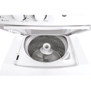 GE GUV27ESSMWW 27 inch White Electric Washer/Dryer Stacked Laundry Center