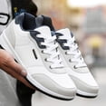 thumbnail image 4 of RotHome Mens Casual Loafers Shoes White Breathable Comfortable Wide Width Fashion Sneakers Lightweight Slip-On Design with Arch Support for Everyday Wear Office, 4 of 9