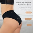 thumbnail image 5 of Charmgo Culottes Menstruelles pour Femmes, Couleur Unie, Grande Taille, Anti-Fuites, Conservatrices, Taille Basse, Culottes de Règles, Shorty Taille Basse, Culottes Post-Partum, Culottes de Règles pour Femmes, Noir, TG, 5 of 5