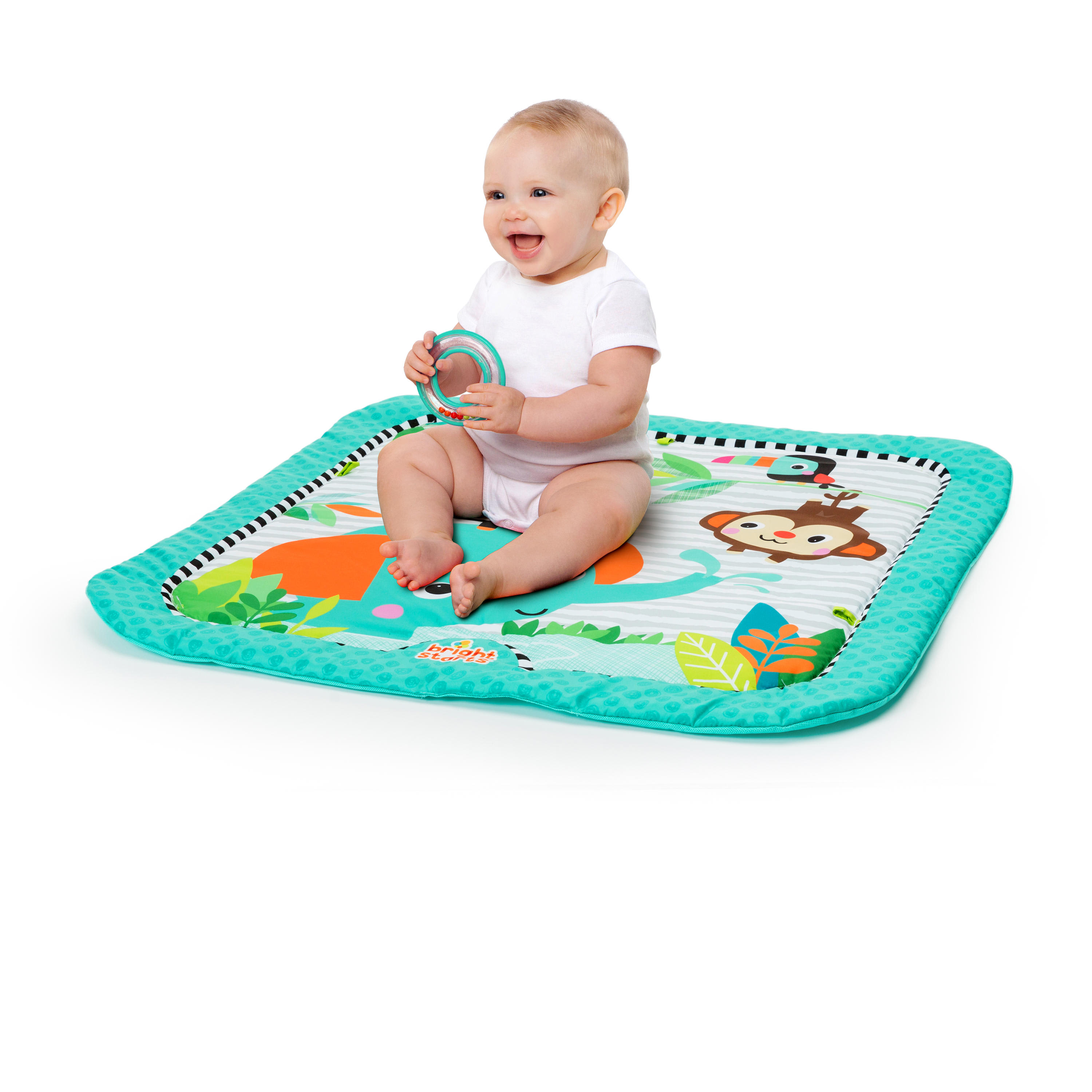 Bright Starts Zig Zag Safari Baby Activity Gym and Play Mat with Toys for Newborns and up - image 4 of 8