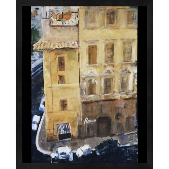 Great Art Now Italian Street Corner by Susanne Marie, Framed Wall Art, 17.25W x 21.25H