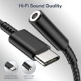 thumbnail image 5 of Adaptador USB C a conector para auriculares de 3,5 mm, adaptador de conector de audio USB tipo C con DAC, auriculares de audio digital tipo C a audio compatibles con Ga, 5 of 5