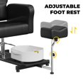 thumbnail image 4 of GloryStar Chaise de Pédicure Rotation 360° Station de Pédicure Portable avec Repose-Pieds Réglable et Bol de Massage, Tabouret de Pédicure Roulant Sans Plomberie pour Salon de Beauté Salon Maison, 4 of 8