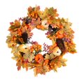 thumbnail image 1 of Corona de otoño - Coronas para puerta de entrada - Corona de calabaza de 45 cm, decoración otoñal para puerta de entrada de Acción de Gracias, corona de otoño artificial, corona grande de otoño para, 1 of 5