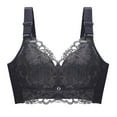 thumbnail image 2 of REORIAFEE Full Coverage Bras for Women Wide Straps Lace Mesh Everyday Bras No Wire Bras V Neck Comfy Corset Bra Adjustable Straps Stretchy Seamless Smoothing Brassiere Anti-Sagging Bra, 2 of 3