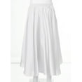 thumbnail image 3 of Zaldita Girls Flared Skater Skirts Ballet Tutu Dress Chiffon Latin Dance Skirts Performance Costume Dancewear White 7-8, 3 of 7
