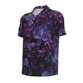 thumbnail image 3 of Daiia Lilac Pattern Men’s Polo Shirts,Solid Deck Shirt,Classic Fit, Breathable Cotton Polo for Casual and Sport Wear-Medium, 3 of 9
