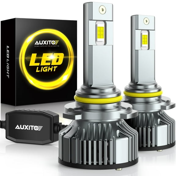 AUXITO 2025  Upgraded 9006/HB4 LED Headlight Bulbs - 30000LM Brightness, 120W, 6500K White, 900% Brighter Than Halogen, 60000 Hours Lifespan, IP67 Waterproof, Pack of 2