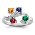 thumbnail image 2 of Sterling Silver Rhodium-plated Family Jewelry Mounting QXMR4/4SSM-9, 2 of 7