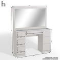 thumbnail image 5 of Boahaus Venus White Makeup Vanity Desk (Gold Knobs), 5 of 6