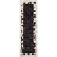 thumbnail image 1 of Safavieh Studio Leather Runner Rug in Ivory / Dark Brown, 1 of 2