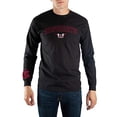 thumbnail image 2 of Mens Black Gryffindor Quidditch Captain Long Sleeve Graphic Tee-Small, 2 of 4