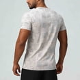 thumbnail image 6 of Mens Workout T Shirt Moisture Wicking Quick Dry Print Tees Short Sleeve Reflective Athletic Gym Running Shirts Size M-3XL, 6 of 9