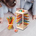 thumbnail image 3 of Colorful Wooden Stick Tower Game for Kids Ages 3+: Parent-Child Interactive Puzzle with 36 Colored Sticks, Balls & Storage Box – Solid Wood Educational Toy for Spatial Reasoning, Hand-Eye, 3 of 5