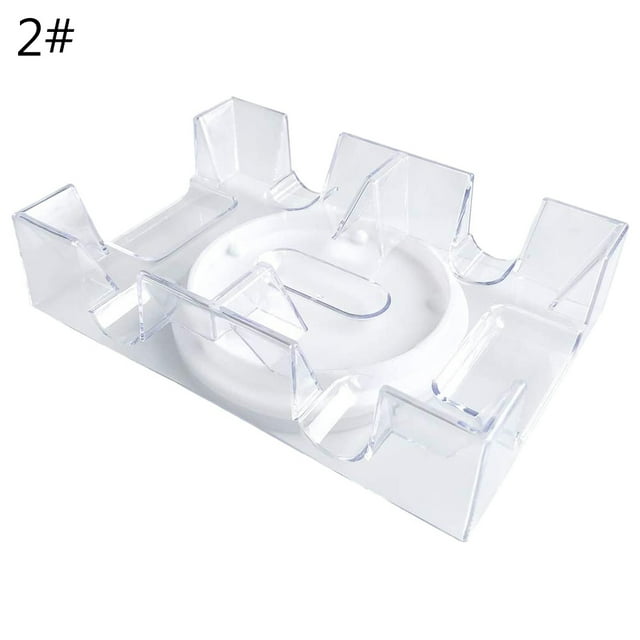 ZPAQI 2/6 Deck Rotating Clear Game Card Holder Plastic Playing Card