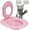 Pink, variant on Cat Toilet Seat Training Kit, Reusable Trainer for Pet Cleaning, Pet Toilet Training System Portable Trainer for Cats