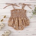 thumbnail image 2 of Sister Matching Clothes Sling Ruched Floral Knee-Length Dress Snap Romper, 2 of 6