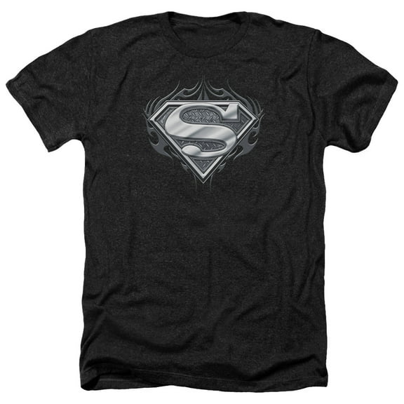 Superman - Biker Metal - Heather Short Sleeve Shirt - X-Large