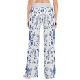 thumbnail image 5 of Women's Long Sleep Pants Home Pants Sleep Pants Wide-Leg Pants Design Elastic Fabric Casual Pants L Pretty Blue Stripes, 5 of 7