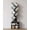 Black, variant on Small Bookcase with Storage Cabinet, 6 Tier Tree Bookshelf, Floor Standing Book Shelf for Bedroom/Living Room/Home Office/Corner, Modern Tall Narrow Bookshelves Organizer