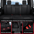 thumbnail image 6 of NS YOLOF150 Seat Covers 2015-2026 Full Set, Truck Interior Sets with Lumbar Support Custom Fit for Ford F150 2015-2026, F250/F350/F450 2017-2026 Super Duty Crew Cab XLT XL Lariat Platinum, Black, 6 of 8
