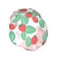thumbnail image 2 of Kdxio Strawberry Print Shower Cap for Women,Elastic and Reusable,Double Waterproof Layers Bathing Hat, 2 of 9