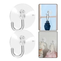 WHAMVOX 50Pcs Suction Cup Hooks Heavy Duty Plastic Clear Sucker Hangers for Bathroom Shower Window Glass Door