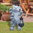 thumbnail image 1 of Ximing Bear Statue Solar Garden Statue with Solar Lights, Creative, Garden Decor Resin for Housewarming Gifts Outside Patio Ornament, 1 of 10