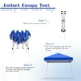 thumbnail image 5 of Canopy Tent, 10X10 FT Pop Up Canopy Outdoor Instant Tent Slant Legs with Carrying Bag, Portable Gazebo Shelter for Patio Deck Garden and Beach - 8X8 FT Canopy Cover, 5 of 7