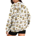thumbnail image 2 of FOR U DESIGNS Sunflower Elephant Zip Up Hooded Cardigan for Women Trendy Oversized Hoodies Size XS Lightweight Hooded Sweatshirt Full Zipper Front Women Long Sleeve Sportswear, 2 of 7