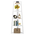 thumbnail image 6 of Fnova 71" 5-Tier Industrial Corner Ladder Shelf, Modern Corner Bookshelf, Compact Bookcase, Plant Stand for Living Room, Kitchen, Home Office, 6 of 11