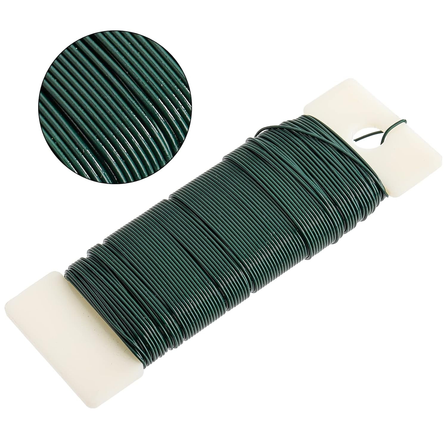 6 Pack 228 Yards Floral Wire 22 Gauge Flexible Paddle Wire Florist Bind Wire for Crafts, Christmas Wreaths Tree, Garland and Floral Flower Arrangement Supplies