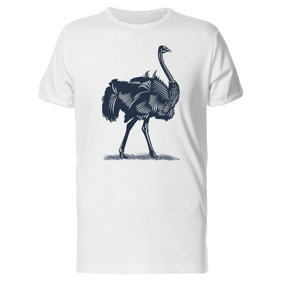 Ostrich Australian B&W T-Shirt Men -Image by Shutterstock, Male x-Large