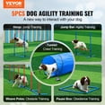thumbnail image 2 of VEVOR Dog Agility Training Equipment 5 PCS Set with Hurdles Tunnel Jump Ring, 2 of 9