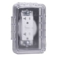 thumbnail image 1 of TayMac MM110C Weatherproof Single Outlet Outdoor Receptacle Cover, 5/8 Inches Deep, Clear, 1 of 7