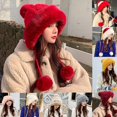 thumbnail image 2 of Gorro grueso de lana para mujer, capucha cálida de terciopelo, Bola de piel, a prueba de frío, lindo, para exteriores, otoño e invierno, nuevo estilo, venta al por mayor, 2 of 4