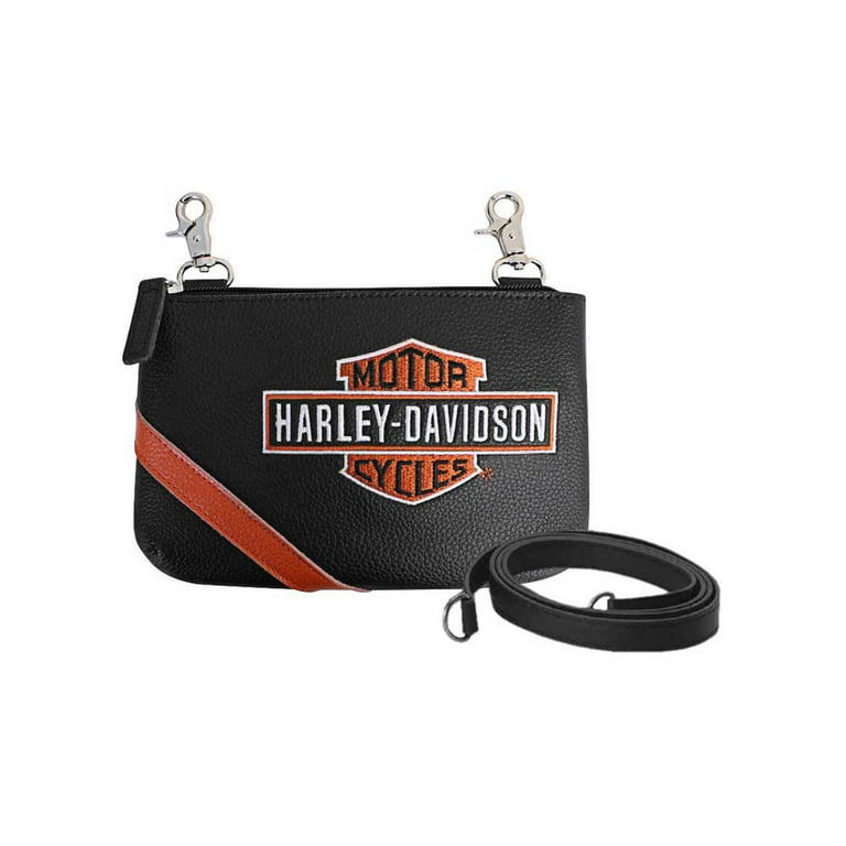Harley-Davidson Women's Vintage B&S Embroidery Hip Bag w/ Strap  VBS6243-ORGBLK, Harley Davidson 