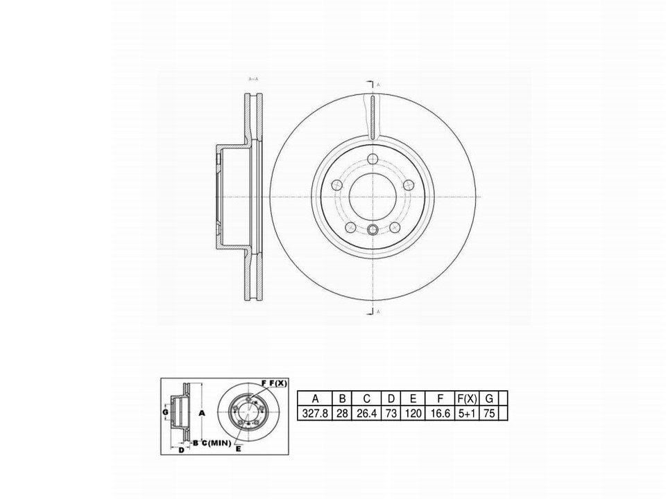 Winstop Brake Rotor, Front WS249153, BMW X3 2017-2011