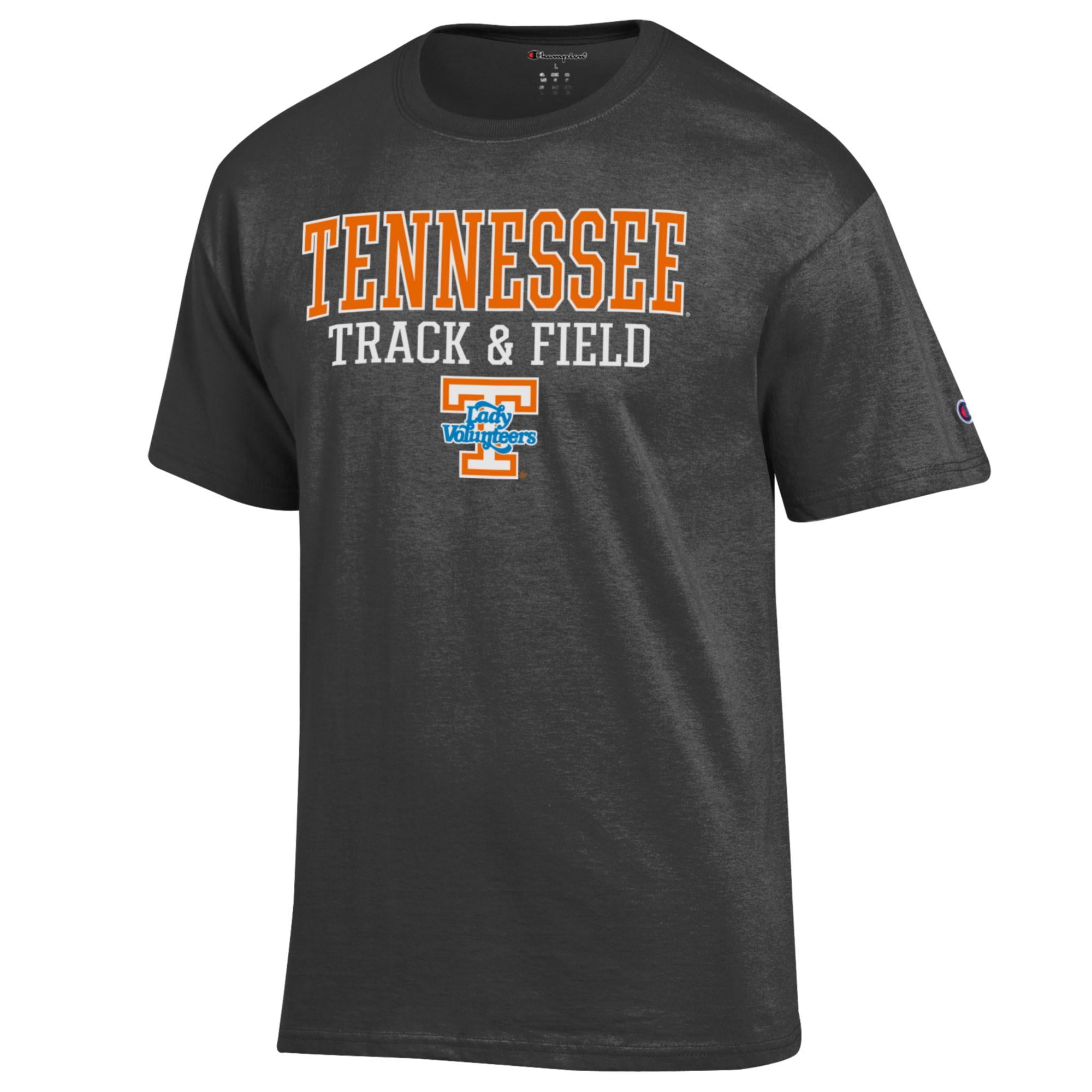 Men's Champion  Charcoal Tennessee Volunteers Track & Field Stack T-Shirt