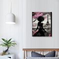 thumbnail image 3 of JEUXUS African American Wall Art Canvas Fashion Modern Black Girls Women Pink Beach Poster Prints Picture Painting Artwork Set for Bathroom Bedroom Living Room Wall Decor Ready to Hang, 3 of 4